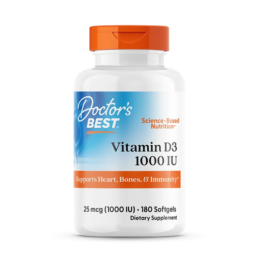 Doctor's Best Vitamin D3, 25 mcg (1,000 IU), 180 Softgels