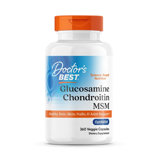 Doctor's Best Glucosamine Chondroitin MSM with OptiMSM, 360 Veggie Capsules